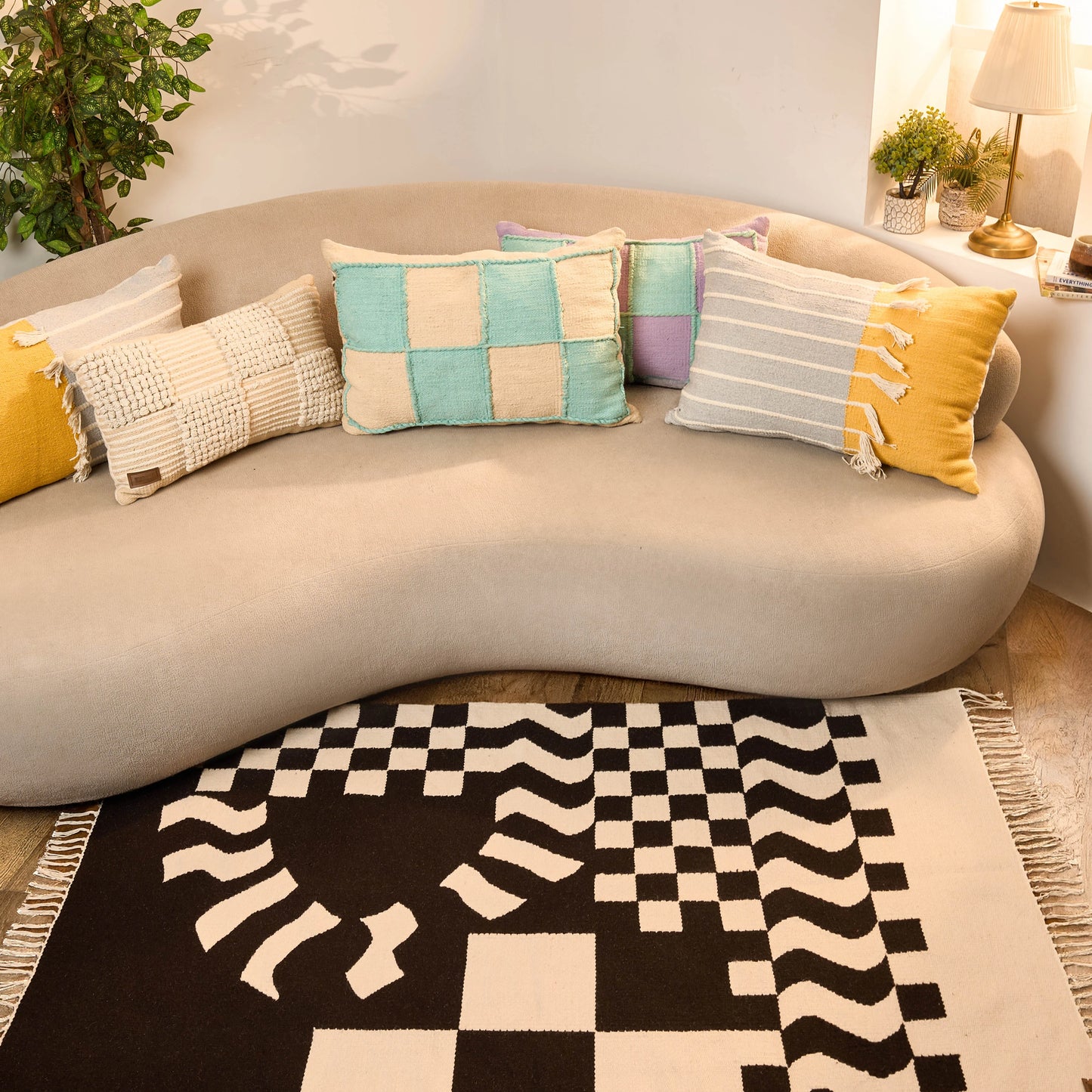 Checkerd Kilim Rug