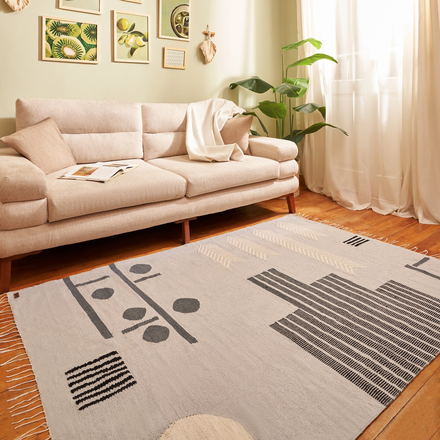 Fields Cotton Kilim Carpet
