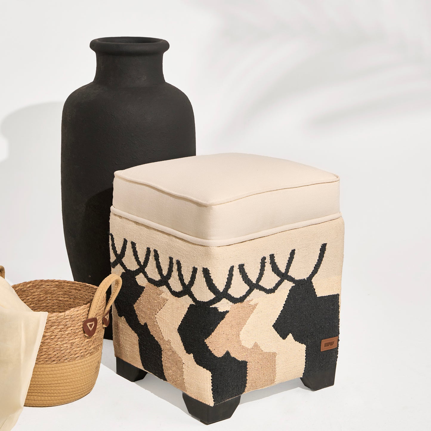 Qurban Cotton Kilim Pouf