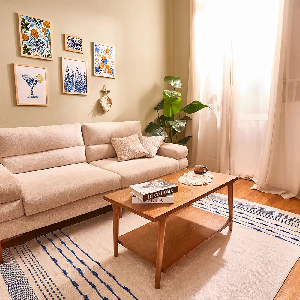 Textured Cotton Kilim Rug