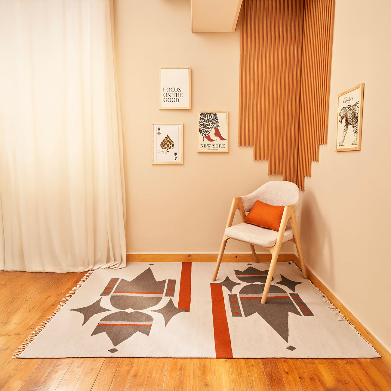 Lotus Flower Kilim Carpet