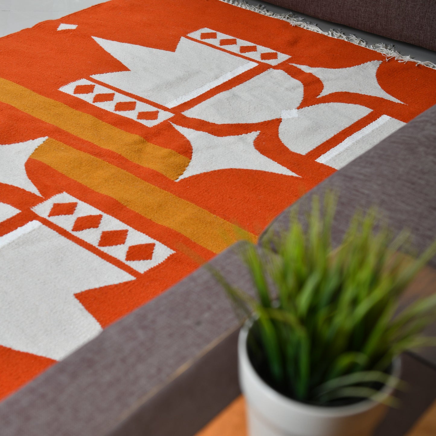 Lotus Flower Kilim Carpet