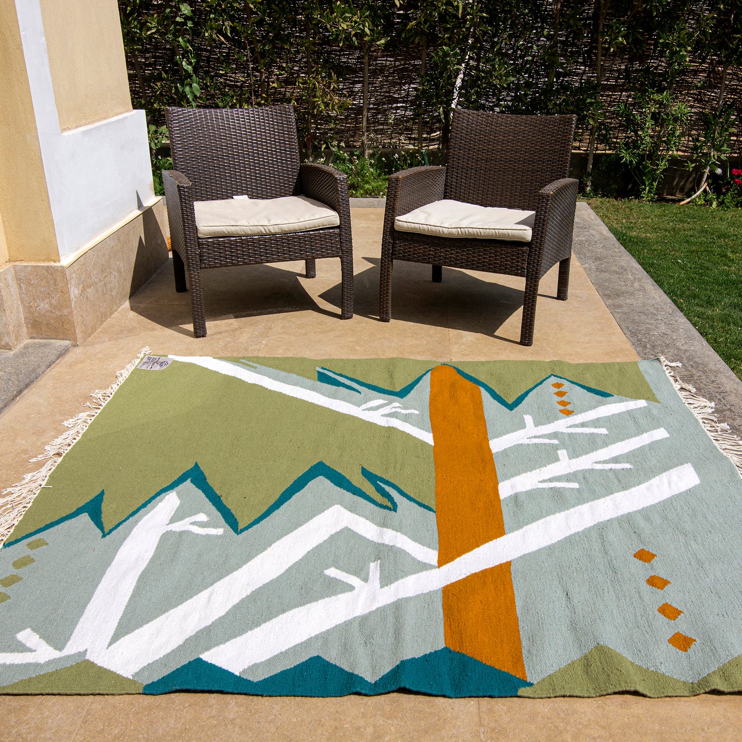 Palm Trees Kilim Rug