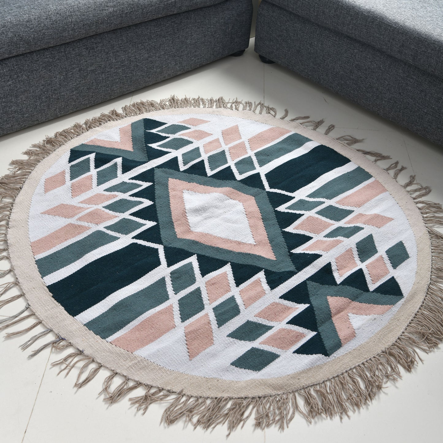 Summer Vibes Kilim Round Rug