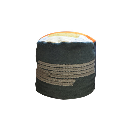 Sun Scene Kilim Pouf