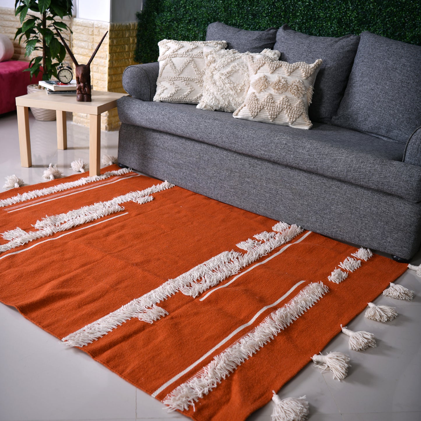 Basic Shaggy Wool Kilim Carpet