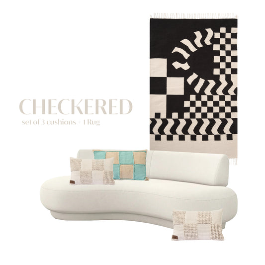 Checkered Kilim Set
