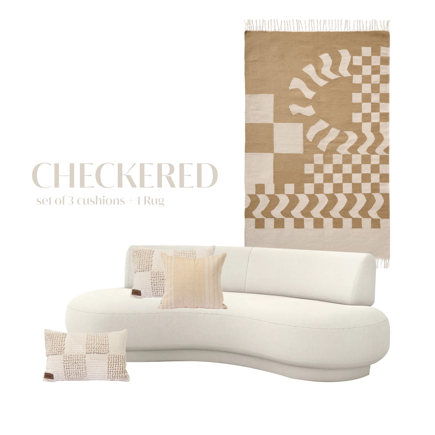 Checkered Kilim Set
