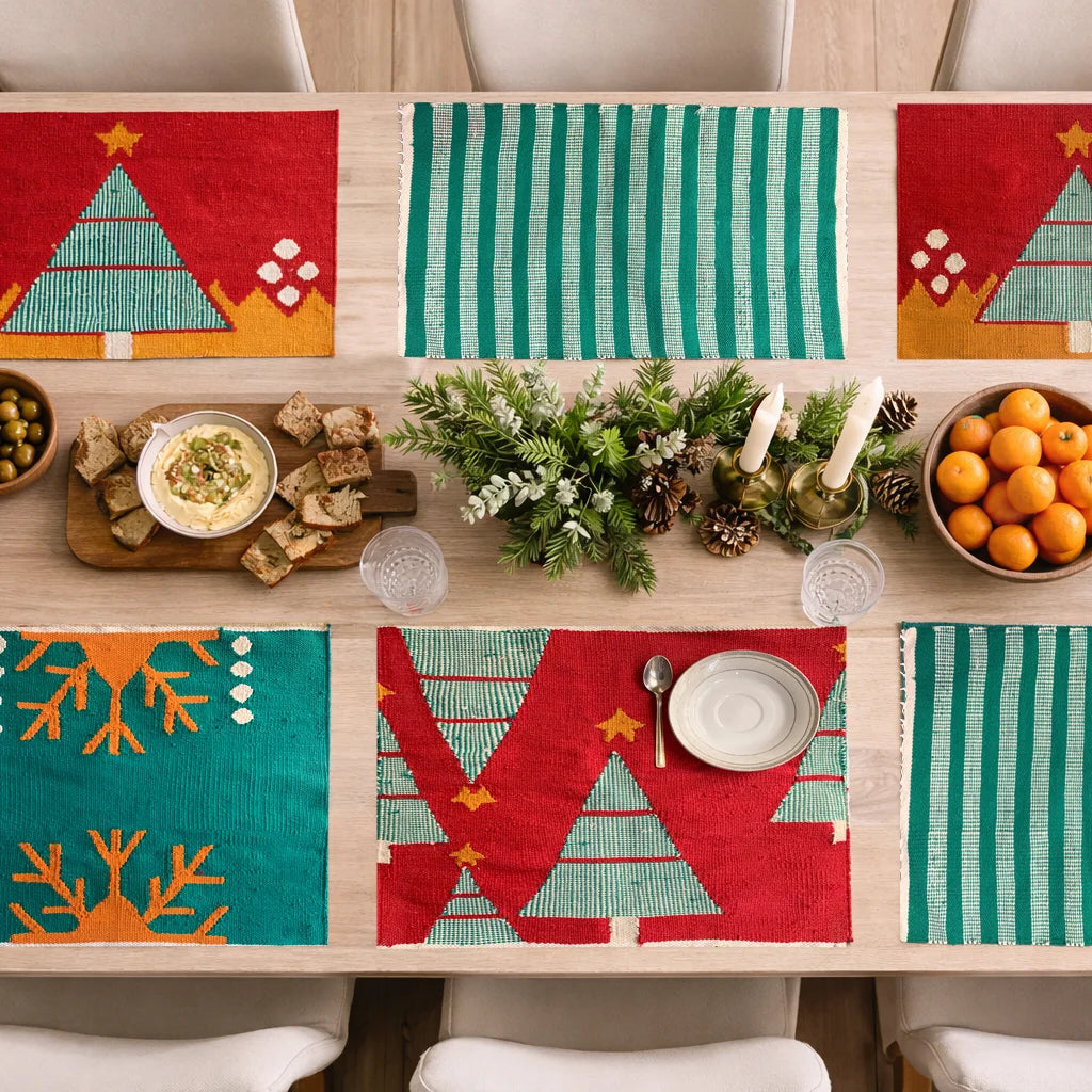 Christmas Cotton Kilim Placemats