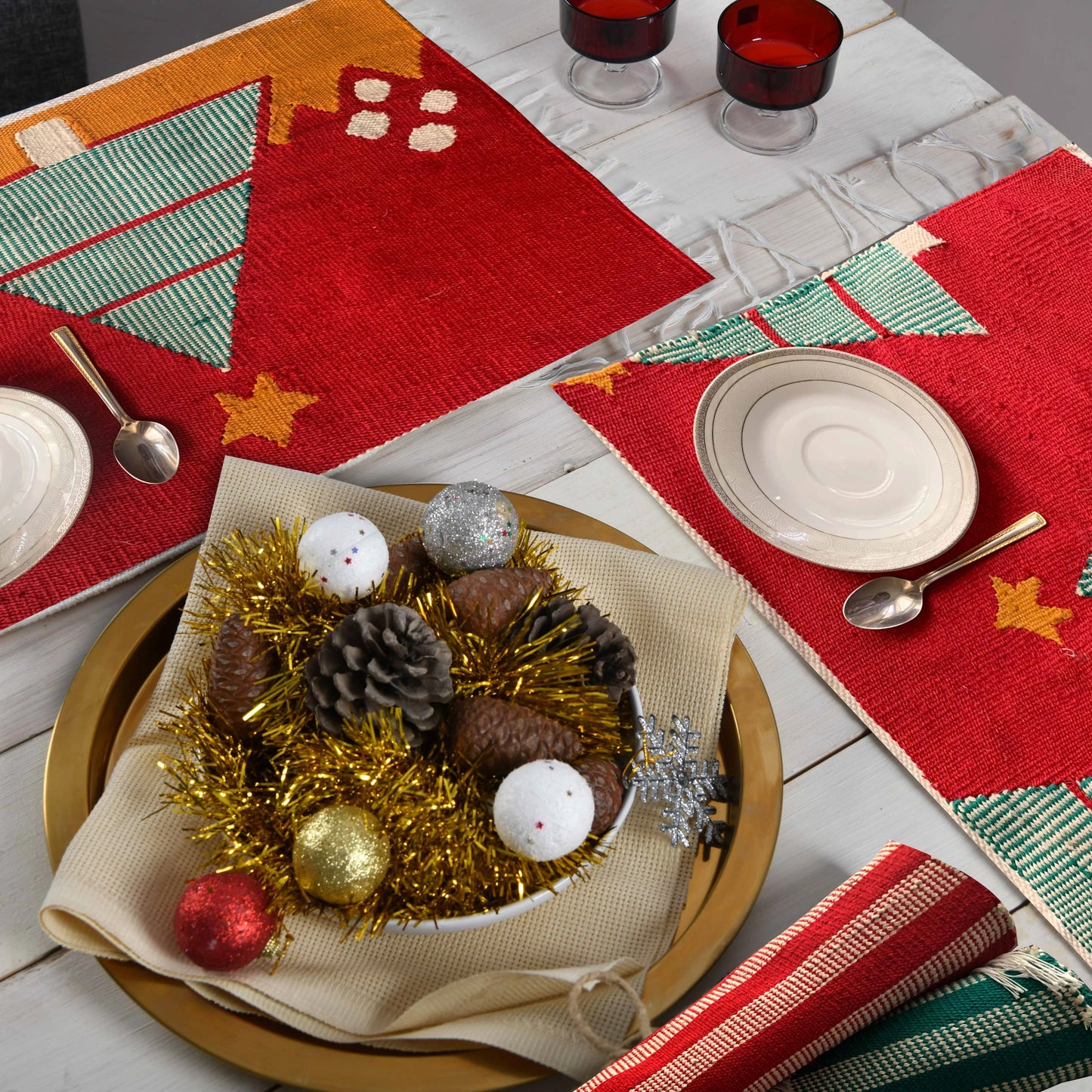 Christmas Cotton Kilim Placemats