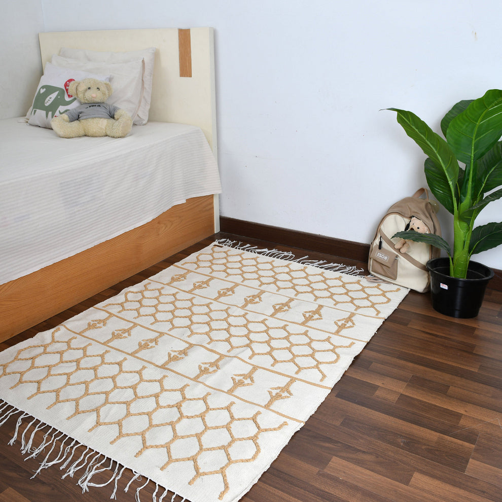 BeeHive Cotton Kilim Rug – KUFUF