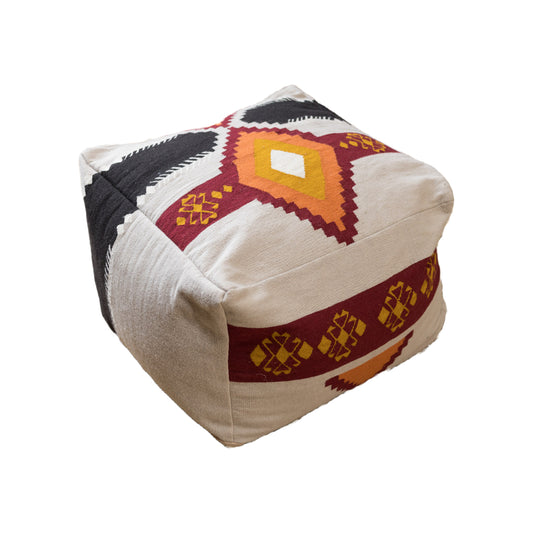 Matrix Kilim Pouf