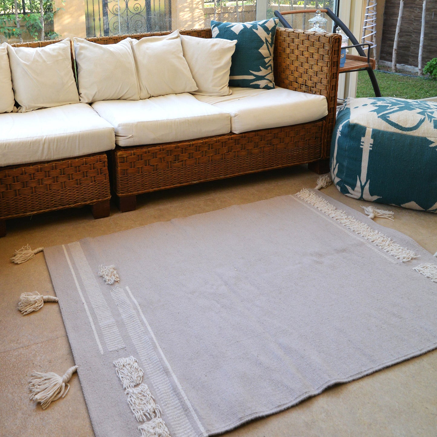 Basic Shaggy Wool Kilim Carpet